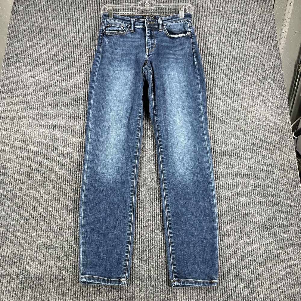Judy Blue Jeans Womens 3/26 Blue Skinny Stretch Denim Faded Zip Fly JB82128DK